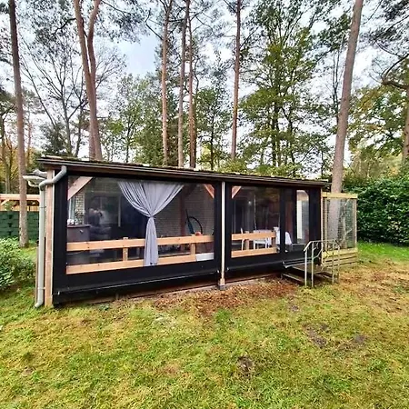 シャレー Cosy Veluwe With A Spacious Garden And Veranda Doornspijk
